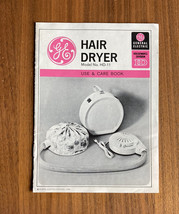 GE Hair Dryer Manual HD-11 - $15.00