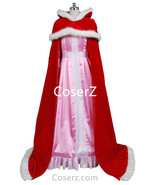 Beauty and The Beast Princess Belle Pink Dress Christams Cloak Cosplay C... - £119.10 GBP