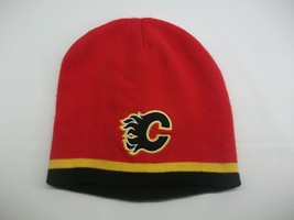 Calgary Flames Winter Hat Red NHL Hockey Toque Beanie Stocking Cap - £19.72 GBP