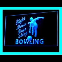 230100B Bowling Right Down Your Alley Strike Bowler Pin Tourney LED Light Sign - $21.99