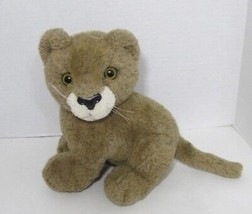 Dakin plush brown cat or lion cub vintage 1986 DAKIN  KOREA cream face - £7.94 GBP