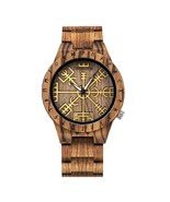 Wooden Men Watches New Design Fashion Quartz Wristwatch Top Japanese Quartz - $120.31 CAD