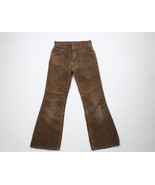 Vintage 70s Streetwear Boys 27x30 Faded Flared Wide Leg Corduroy Chino P... - $82.75 CAD