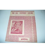 Vintage Sheet Music You Call Everybody Darling, Skitch Henderson Cover 1946 - $6.59 CAD