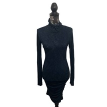 Velvet by Graham &amp; Spencer Dacey Bodycon Knit Turtleneck Dress Blue - Size Small - £42.04 GBP