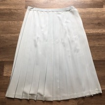 Vintage Carol Brent Pleated Polyester A Line Skirt Womens Small Baby Blu... - $185.64 MXN