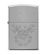 Zippo Lighter - Skull With Wrenches Brushed Chrome - 853942 - £23.23 GBP