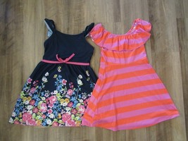 Pink &amp; Violet Girls Sleeveless 2-Pack  Dresses Coral/Navy Girls Sz S-M NWT - $315.72 MXN