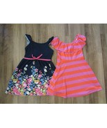 Pink &amp; Violet Girls Sleeveless 2-Pack  Dresses Coral/Navy Girls Sz S-M NWT - $16.82