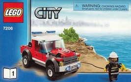 Instruction Book 1 Only For LEGO CITY Fire Helicopter Support Vehicle 7206  - £4.31 GBP