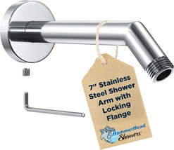 Hammerhead Showers® All Metal 7 Inch Shower Arm And Flange With Set Screw, - £35.47 GBP