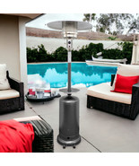 48000 BTU Silver Steel Propane Cylindrical Pole Standing Patio Heater - $511.11 CAD