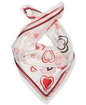 MSRP $37 Giani Bernini Heart-Print Square Scarf White Size OSFA - £6.69 GBP