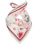 MSRP $37 Giani Bernini Heart-Print Square Scarf White Size OSFA - $19.48 CAD