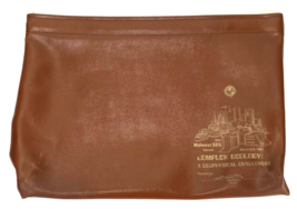 Vtg Bank Bag-Denver Geophysical Society-Midwest SEG-Brown Faux Leather-1983 - £22.42 GBP