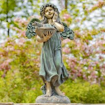 Zaer Ltd. 39&quot; Tall Magnesium Angel Statue Figurines for Outdoor and Indo... - £315.70 GBP+