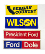 Reagan Country Ford Dole Pete Wilson Calif Vtg 70s 4 Campaign Bumper Sti... - £30.35 GBP