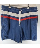 Merona Swim Trunks Mens 2XL XXL Blue Lace Tie Softshell Mesh Lined Cargo... - $304.20 MXN