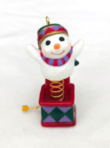 Snowy Surprise Jack-in-Box Miniature Hallmark 1999 Membership Ornament in Box - £12.48 GBP