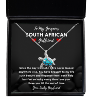 Necklace Present For South African Girlfriend - Jewelry Turtle Pendant  - £39.92 GBP
