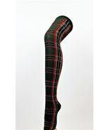 TARTAN OVERKNEE OVER KNEE HIGH SOCKS 4 X COLOURS FANCY DRESS DANCE - $8.44