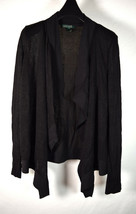 Ralph Lauren Cardigan Sweater Black Knit Linen LS S Womens - £19.47 GBP