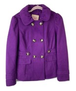 PINK ENVELOPE Macys Coat Jacket W/ Hoodie Double Breast Womens Juniors M... - £13.05 GBP