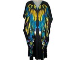 Winlar Caftan Dress Vibrant Batik Flamingo Print Women One Size Mumu Max... - $29.66