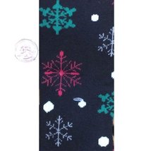 Funky Multicolor Black Snowflakes Knee Socks Lolita Holiday Christmas Stockings - £3.05 GBP