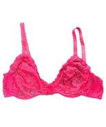 Maidenform Private Affair 34B Hot Pink Lace Underwire Bra Nylon/Spandex ... - $26.31 CAD