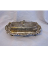 Vintage Silver Plate Butter Dish with Glass Insert - $13.85