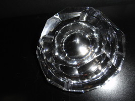 Baccarat Diamond Cut Crystal Ashtray  (France)  7" image 8