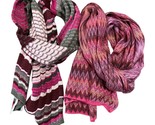 Lot of 2 Knit Scarves – Multicolor Chevron Stripes – a.n.a &amp; Unbranded - $18.00