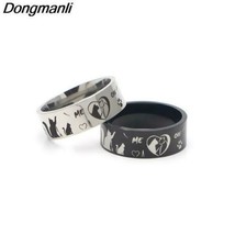 DONGMANLI Cute Romantic Cat Themed Stainless Steel Ring - Women&#39;s, Ladies - £7.98 GBP