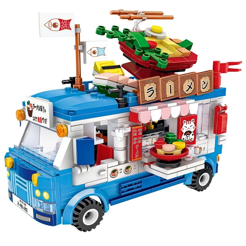 497 Pcs Ramen Sets Model Building Blocks Racing Vehicle Camping Car Bric... - $48.99