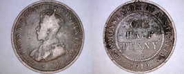 1919 Australian Half (1/2) Penny World Coin - Australia - $3.49