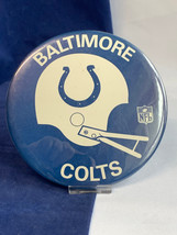 Vtg Baltimore Colts Button Pin Football Memorabilia Pinback Blue &amp; White - £31.57 GBP