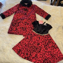 YOUNGLAND Red &amp; Black Floral 2 pc Dress Size 3T NEW - $89.00