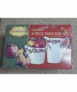 VTG Ceramic 4 pc. Table Top Set w Salt &amp; Pepper Shakers, Sugar Bowl, Cre... - $166.85 MXN