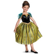 Frozen Princess Anna Deluxe Coronation Gown Child Costume Disguise 76909 - £28.92 GBP