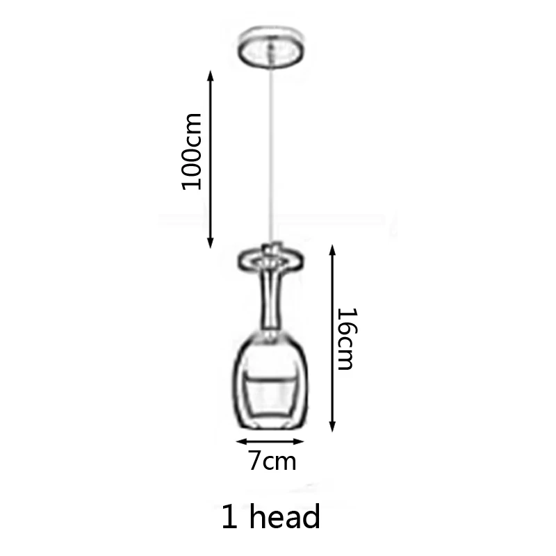  LED wine gl pendant lighs for Restaurant Acrylic pendant lamp 1/3 / 5heads fash - £147.79 GBP