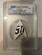 2016 1oz Tuvalu &quot;Star Trek Delta&quot; Silver Coin PCGS PR 70 DCAM - €170,38 EUR