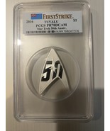 2016 1oz Tuvalu &quot;Star Trek Delta&quot; Silver Coin PCGS PR 70 DCAM - €170,38 EUR