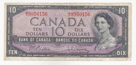Kanada 10 Dollar 1961-72 Bank of Canada P79 XF - $38.84