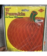 Vintage 1991 Beistle 10&quot; Pumpkin Art Tissue Centerpiece Honeycomb Sealed... - €10,19 EUR