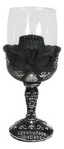 Wicca Gothic Alchemy Ouija Spirit Board Sigil With Inverted Skull Wine G... - $26.99