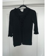 Fred David Women&#39;s Black Blouse Size Medium - €12,96 EUR