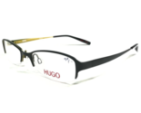 HUGO BOSS Gafas Monturas Hg15595 BK Negro Mate Amarillo Rectangular 51-1... - £52.35 GBP