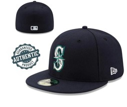 MLB Seattle Mariners 59FIFTY 5950 Men&#39;s Fitted New Era Hat Cap Color NavySize 7 - £23.98 GBP