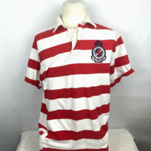 US Polo Assn Shirt USPA Men&#39;s XL Embroidered Big Patch Red White Stripe #3 Polo - £14.98 GBP